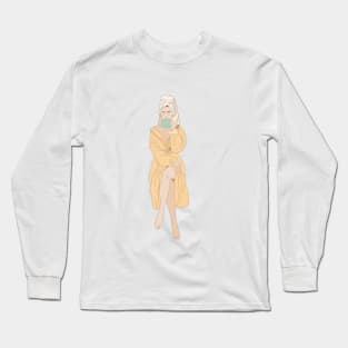 Spa day, self love illustration Long Sleeve T-Shirt